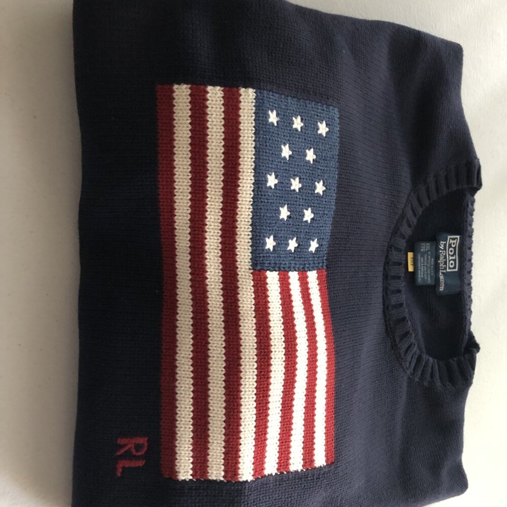 This classic Polo Ralph Lauren Flag Sweater (made in USA) could be yours!!!